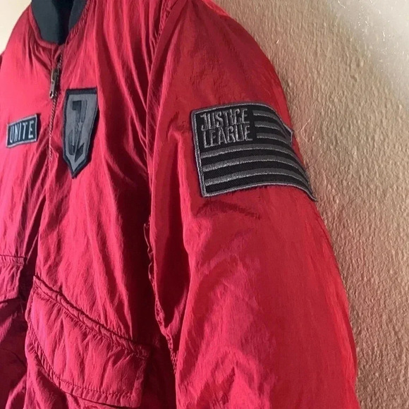 Gap NWT GapKids DC Justice League flight jacket, Red Size Medium - Picture 5 of 7